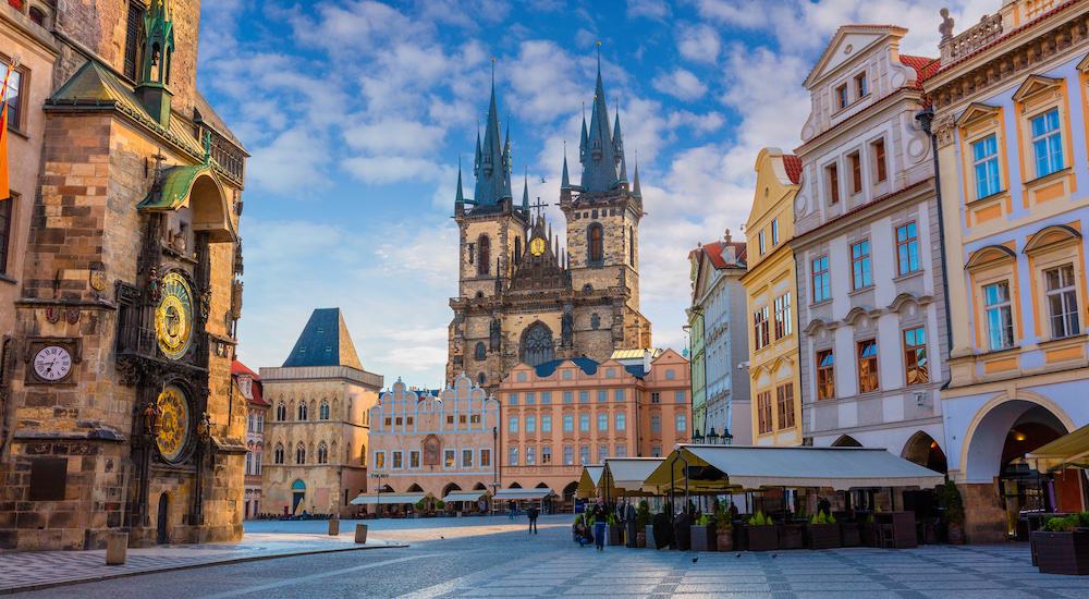 Torget i gamlebyen i Praha